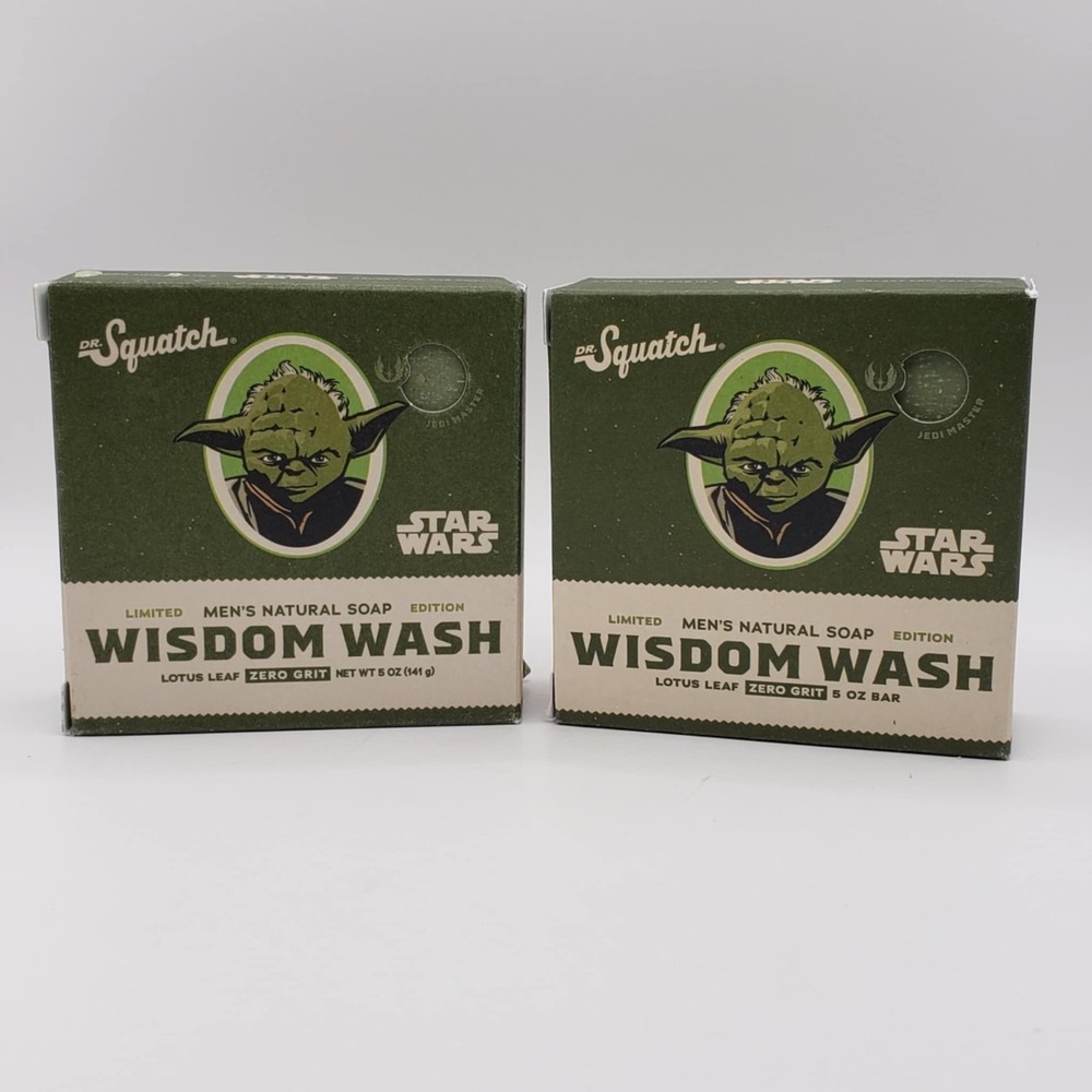 Dr. Squatch Disney Star Wars Wisdom Wash Ltd Ed Natural Bar Soap 5oz - 2 Pk